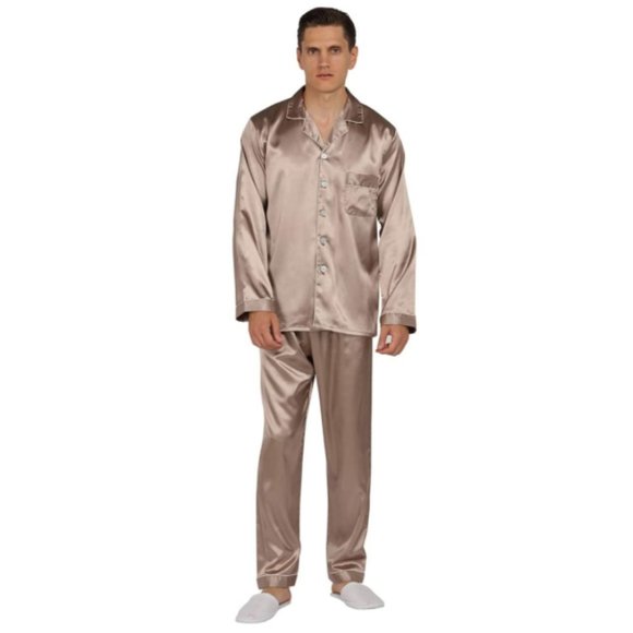NEW Mens Silky Satin Sleepware